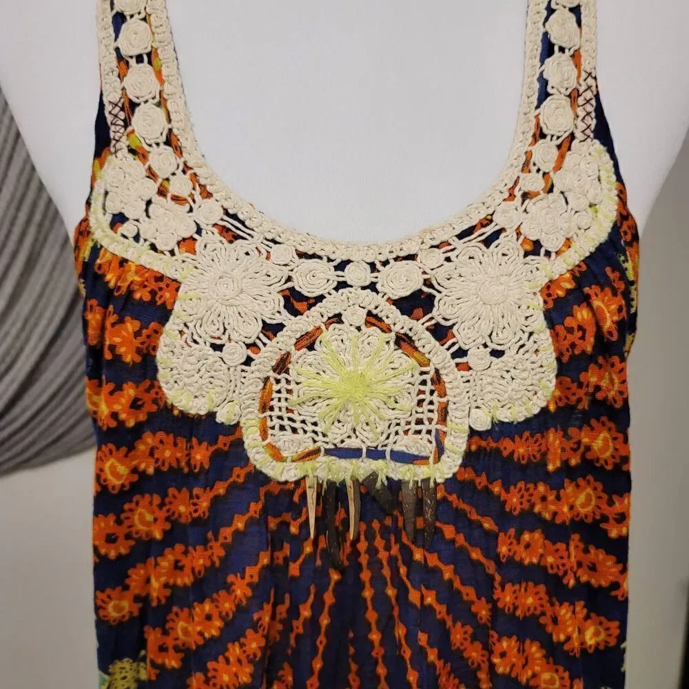 Free People Boho Tank Top Dress Sz S